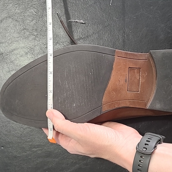 Alfani Men's Greg 8046 brown tan leather shoes size 9.5 Derby business office - Picture 8 of 12